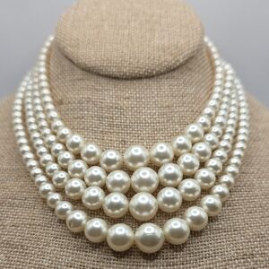 Classic Multi-Strand Pearl Necklace